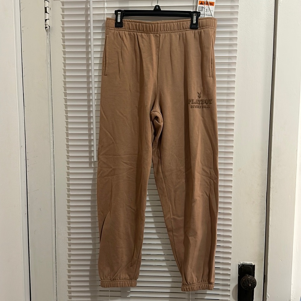 playboy by pacsun tan joggers!